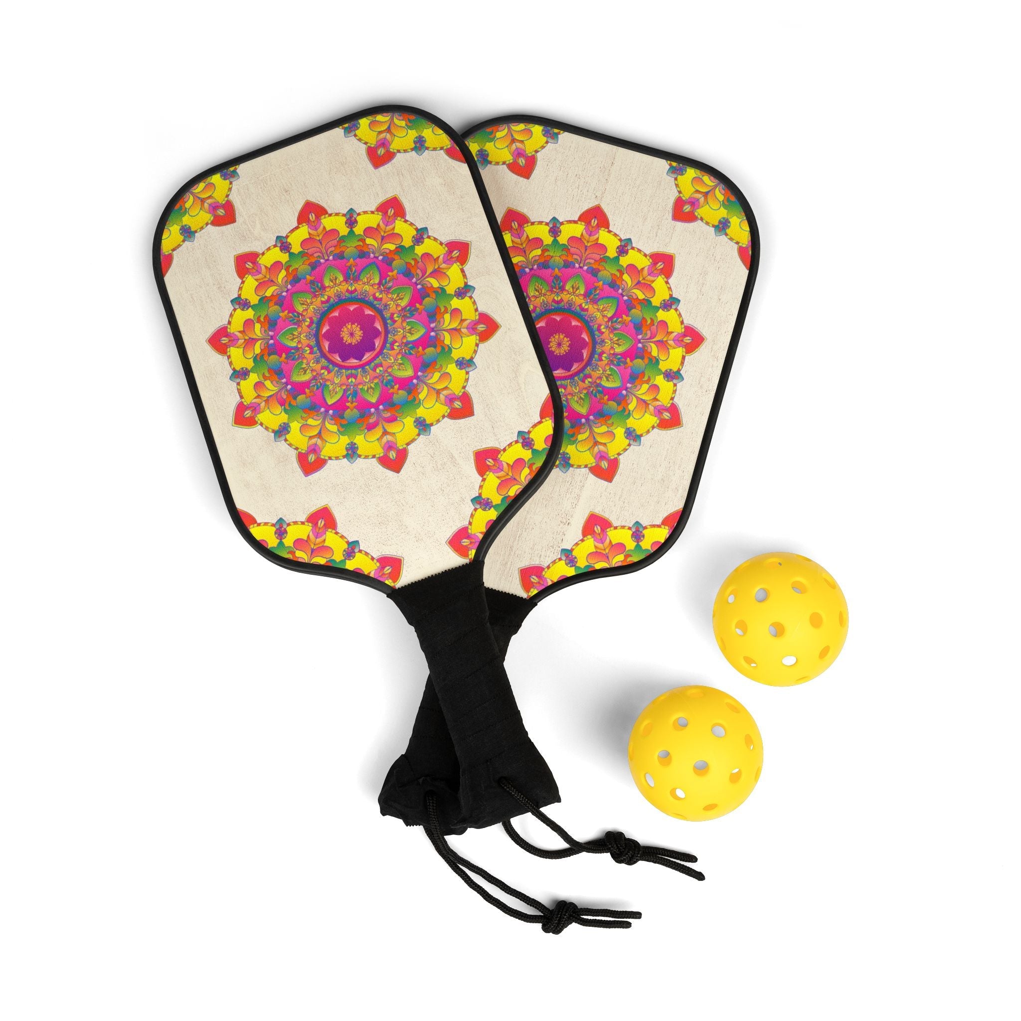 Vibrant Mandala Pickleball Kit Accessories - Blululi