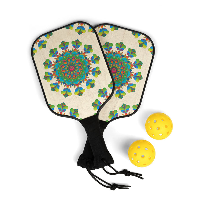 Vibrant Mandala Pickleball Set Accessories - Blululi