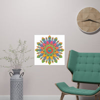 Vibrant Mandala Poster - Colorful Abstract Art Poster - Blululi