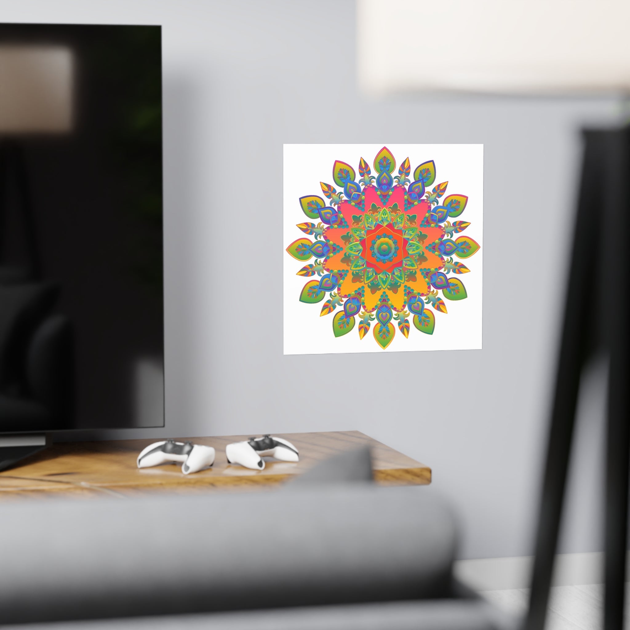 Vibrant Mandala Poster - Colorful Abstract Art Poster - Blululi