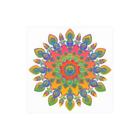 Vibrant Mandala Poster - Colorful Abstract Art Poster - Blululi