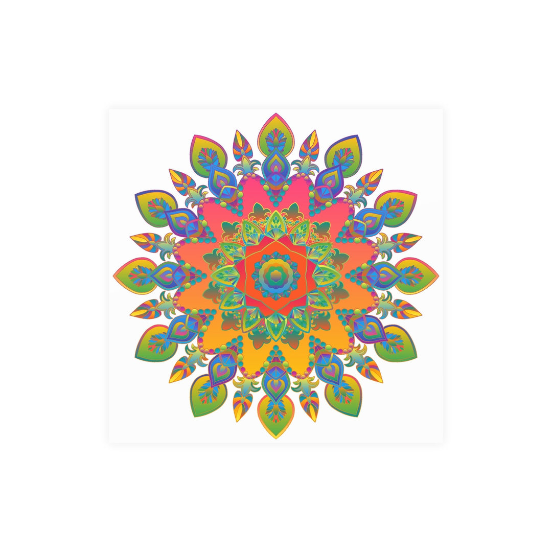 Vibrant Mandala Poster - Colorful Abstract Art Poster - Blululi