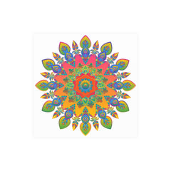 Vibrant Mandala Poster - Colorful Abstract Art Poster - Blululi