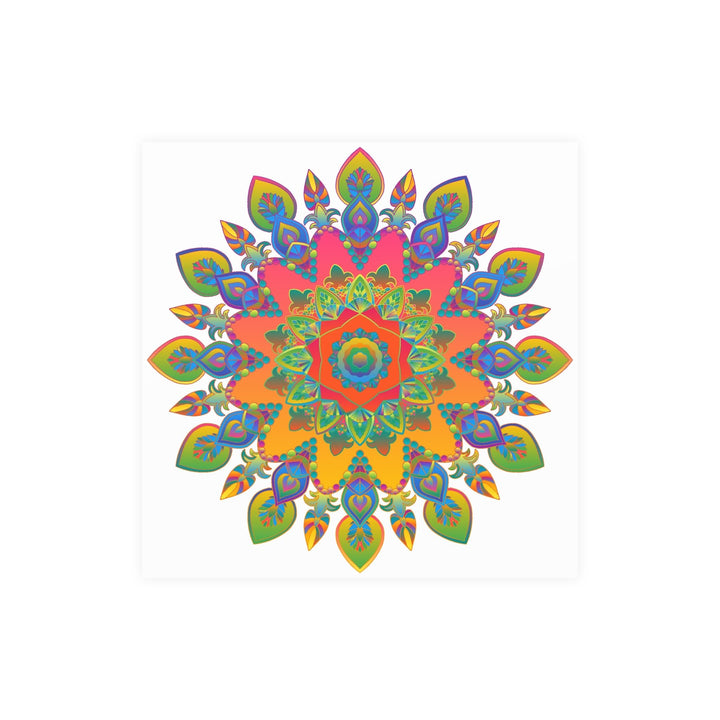 Vibrant Mandala Poster - Colorful Abstract Art Poster - Blululi