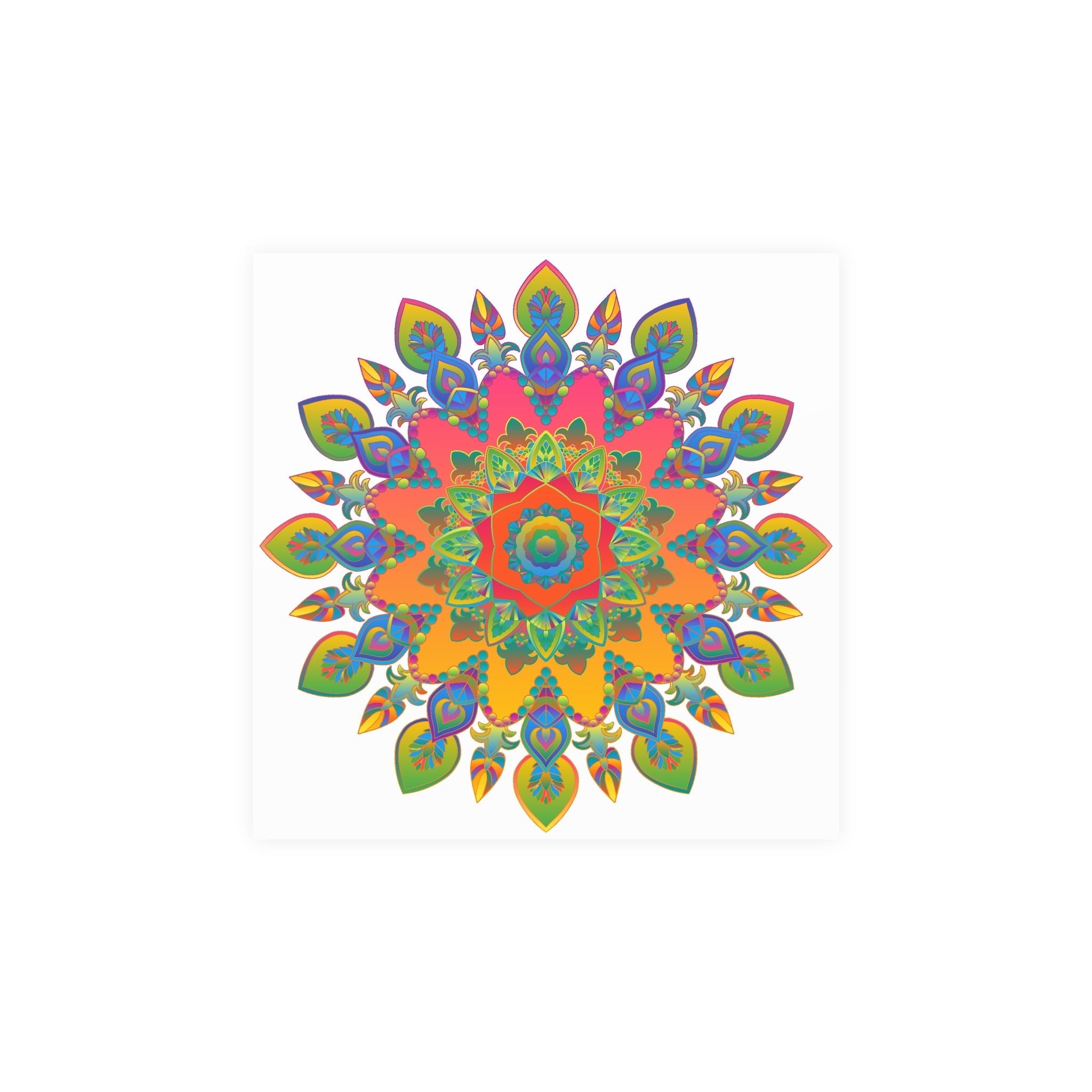 Vibrant Mandala Poster - Colorful Abstract Art Poster - Blululi