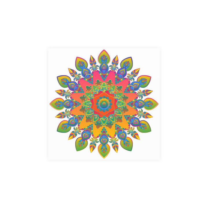 Vibrant Mandala Poster - Colorful Abstract Art Poster - Blululi