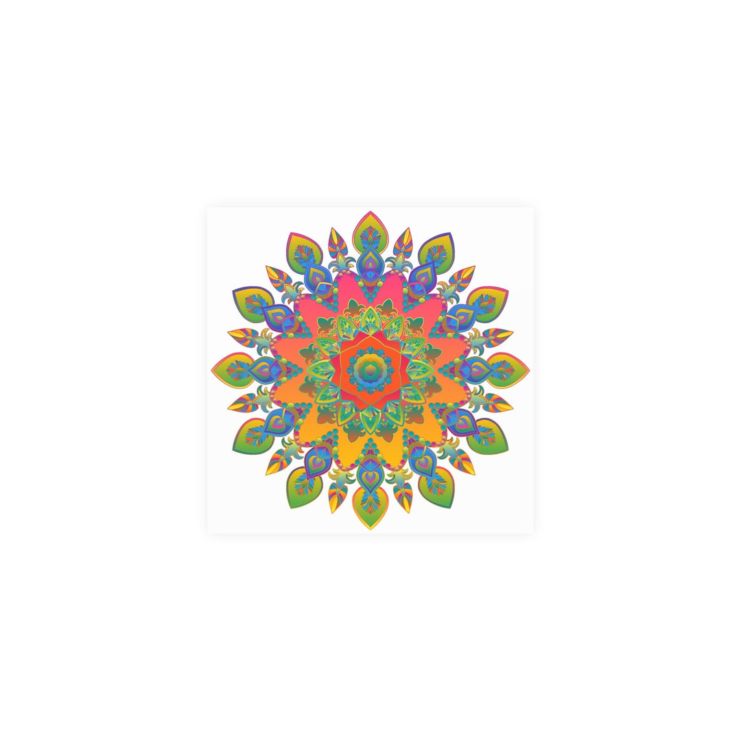 Vibrant Mandala Poster - Colorful Abstract Art Poster - Blululi