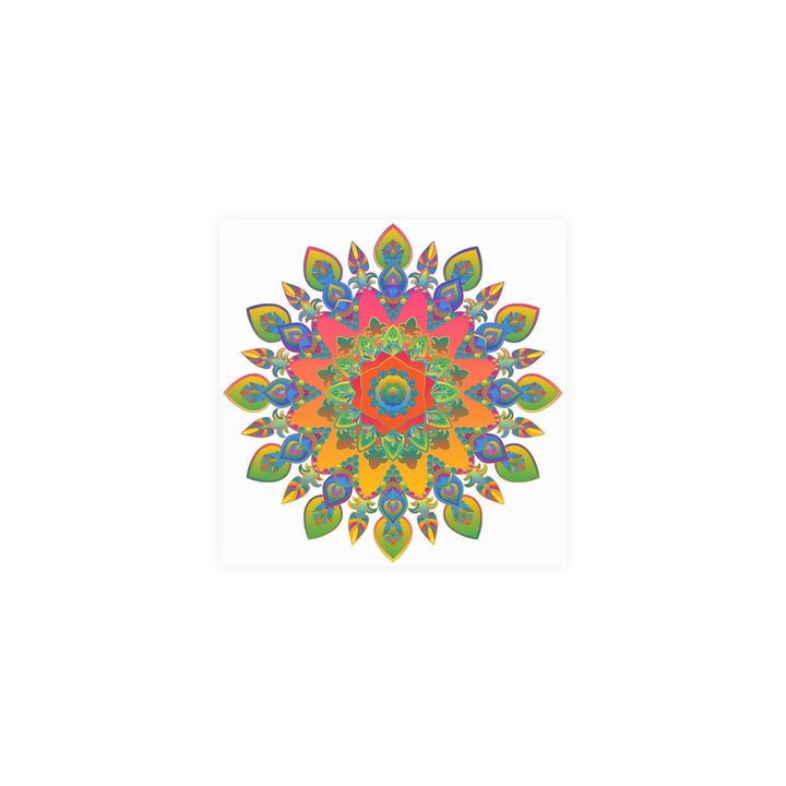 Vibrant Mandala Poster - Colorful Abstract Art Poster - Blululi