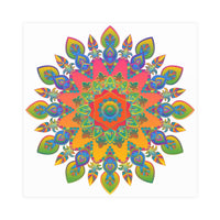 Vibrant Mandala Poster - Colorful Abstract Art Poster - Blululi