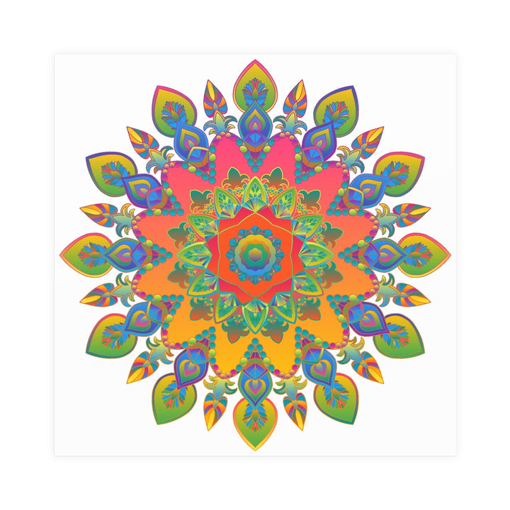 Vibrant Mandala Poster - Colorful Abstract Art Poster - Blululi