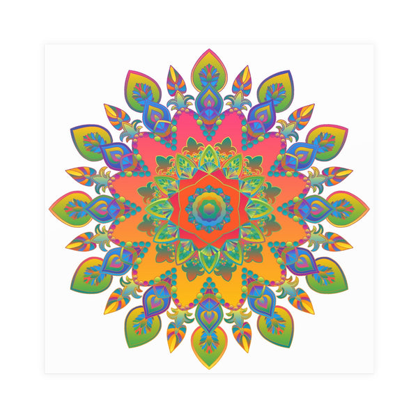 Vibrant Mandala Poster - Colorful Abstract Art Poster - Blululi