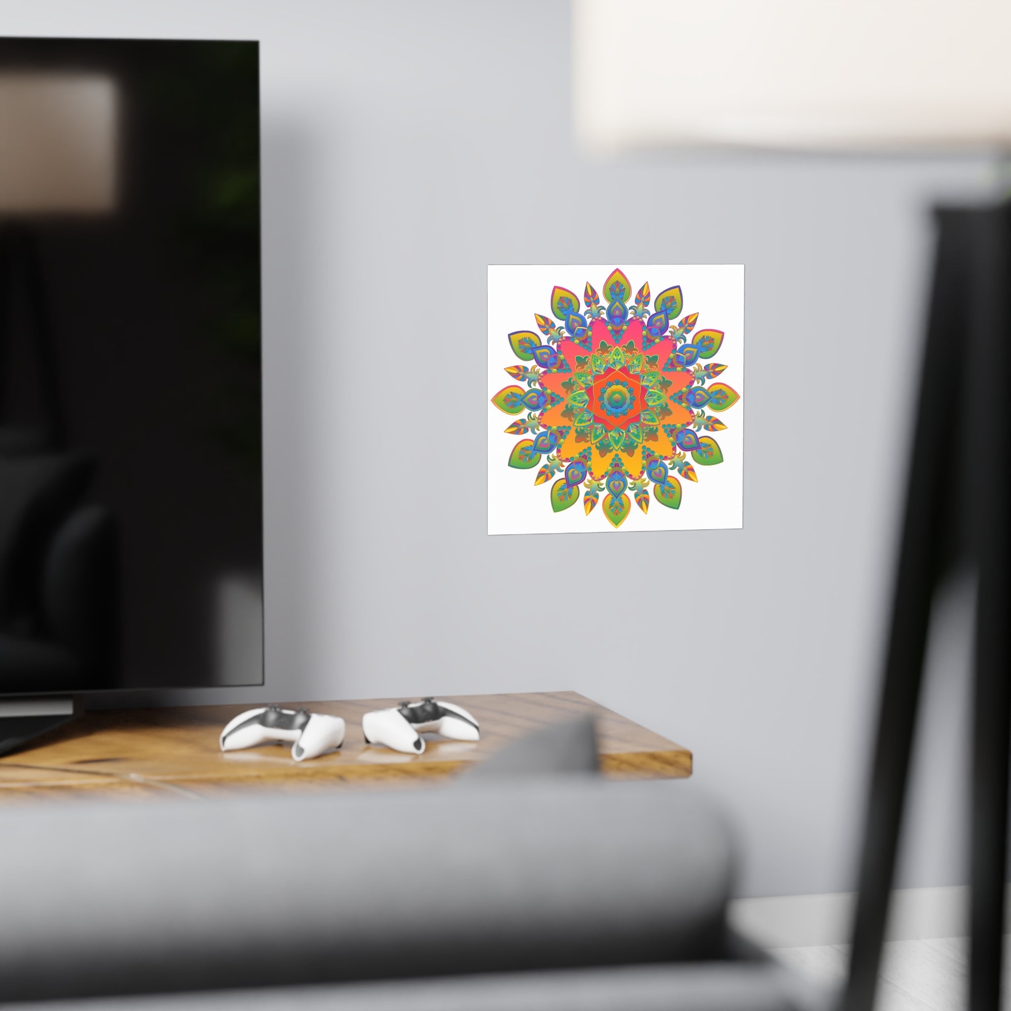 Vibrant Mandala Poster - Colorful Abstract Art Poster - Blululi