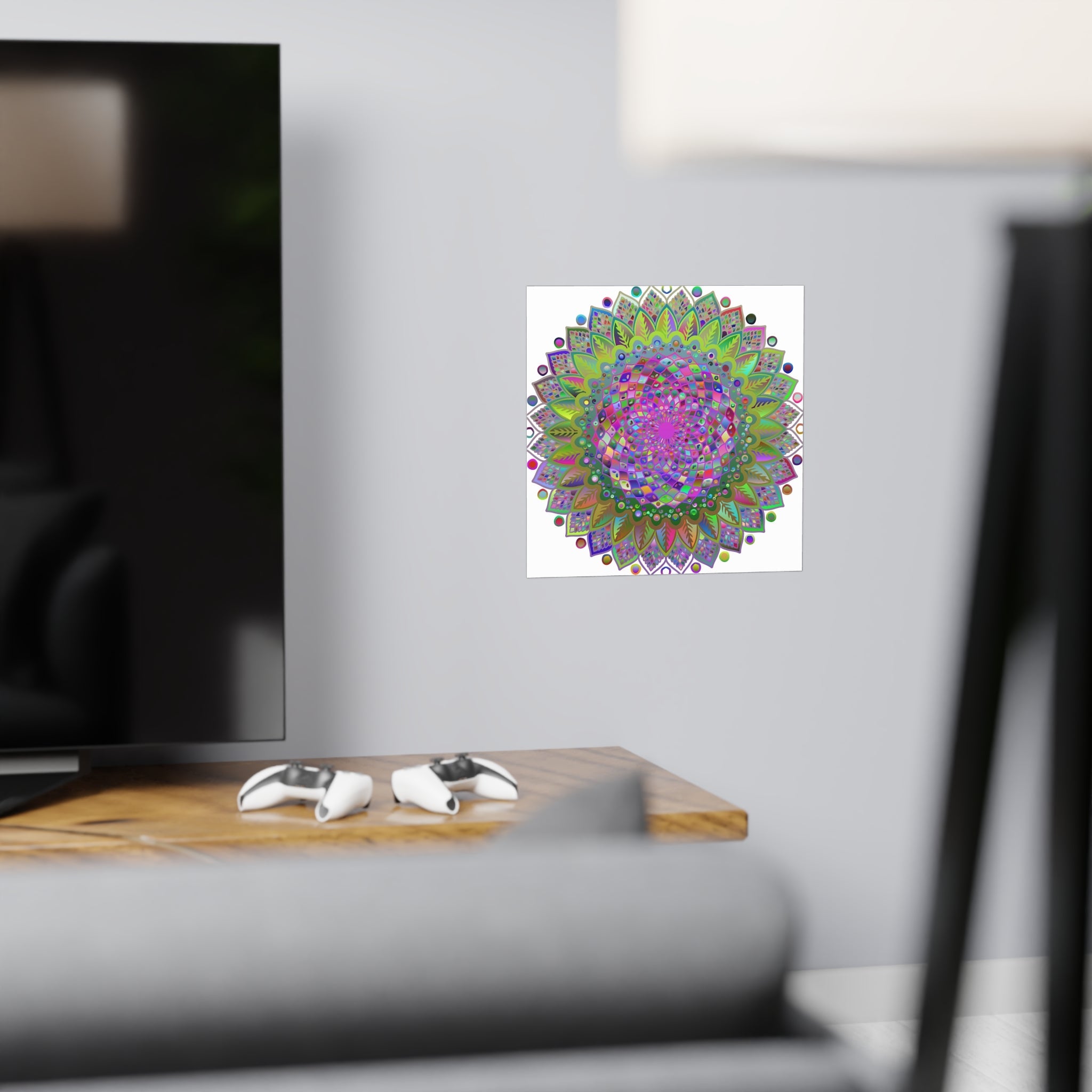 Vibrant Mandala Poster - Colorful Art Print Poster - Blululi