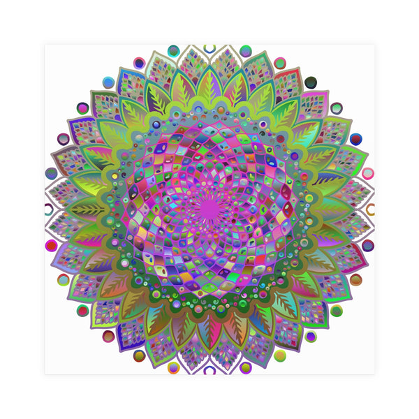 Vibrant Mandala Poster - Colorful Art Print Poster - Blululi