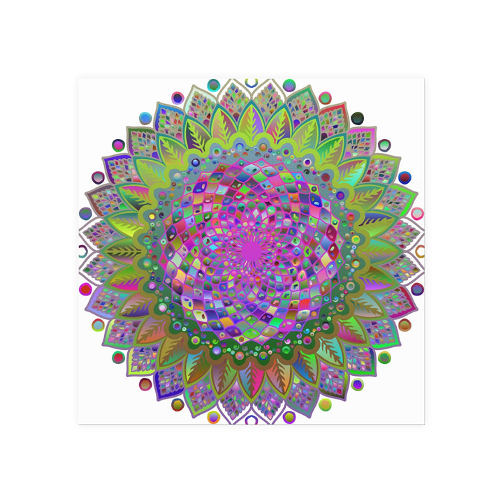 Vibrant Mandala Poster - Colorful Art Print Poster - Blululi