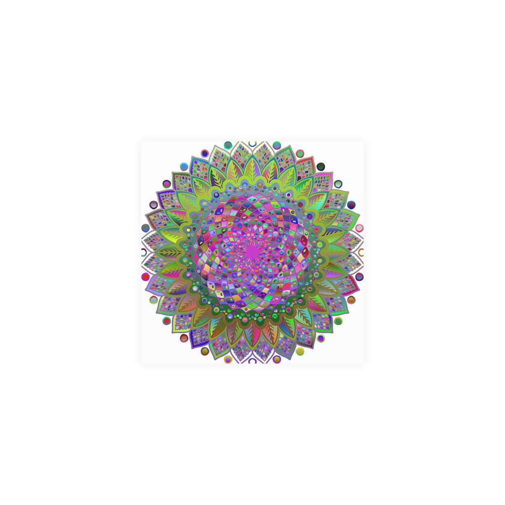 Vibrant Mandala Poster - Colorful Art Print Poster - Blululi