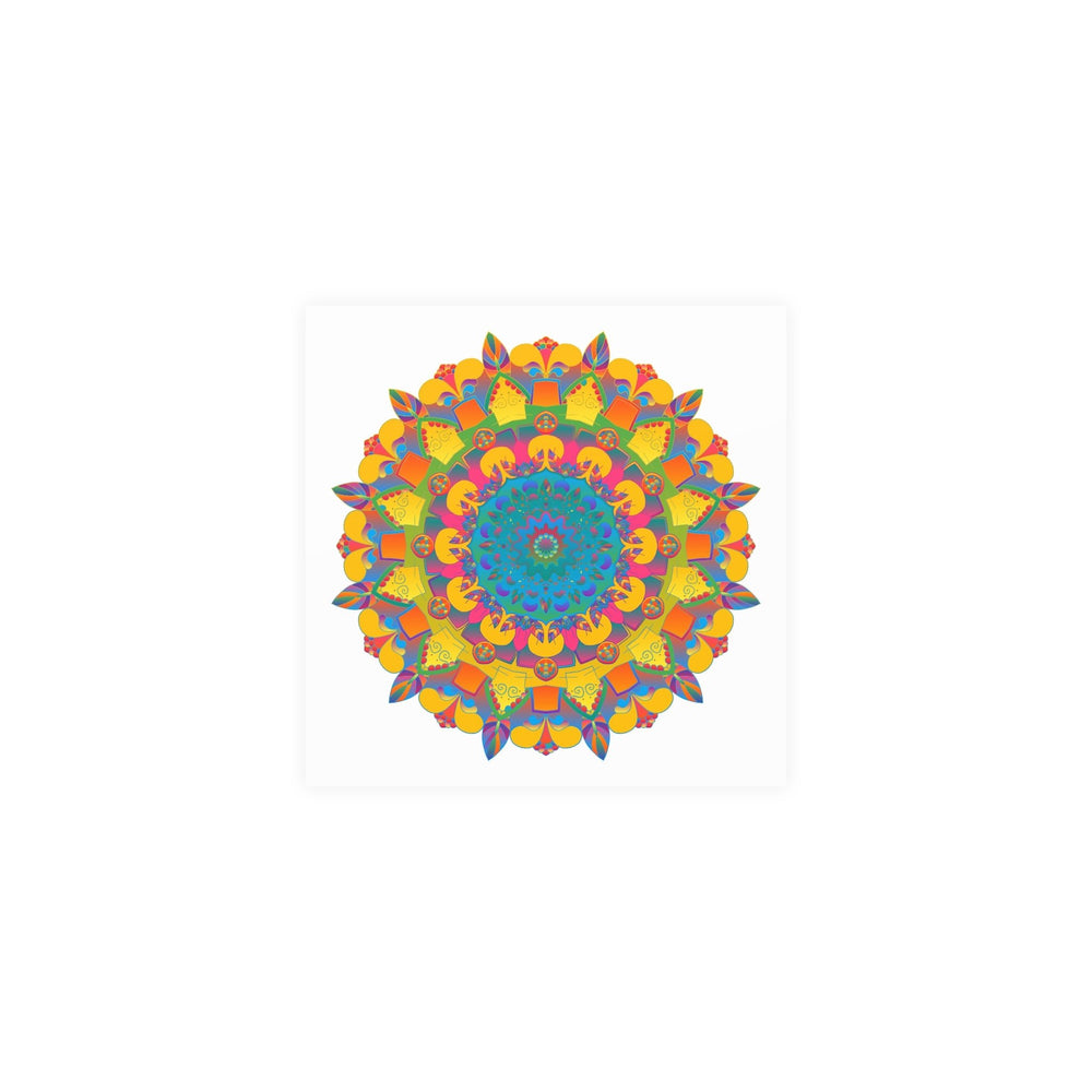 Vibrant Mandala Poster - Colorful Circular Art Poster - Blululi
