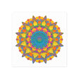Vibrant Mandala Poster - Colorful Circular Art Poster - Blululi