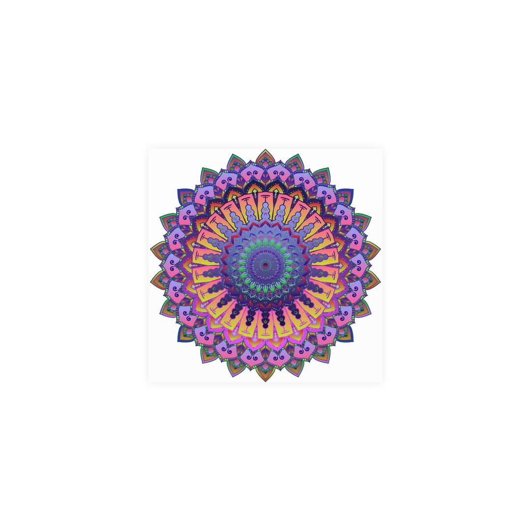 Vibrant Mandala Poster - Colorful Floral Art Poster - Blululi