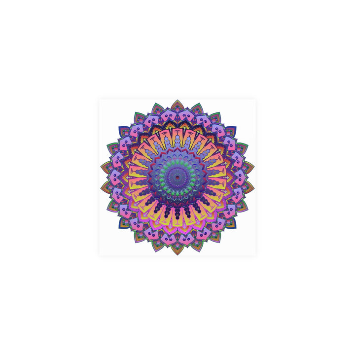 Vibrant Mandala Poster - Colorful Floral Art Poster - Blululi