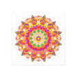 Vibrant Mandala Poster - Colorful Floral Art Poster - Blululi