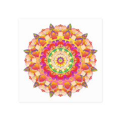 Vibrant Mandala Poster - Colorful Floral Art Poster - Blululi