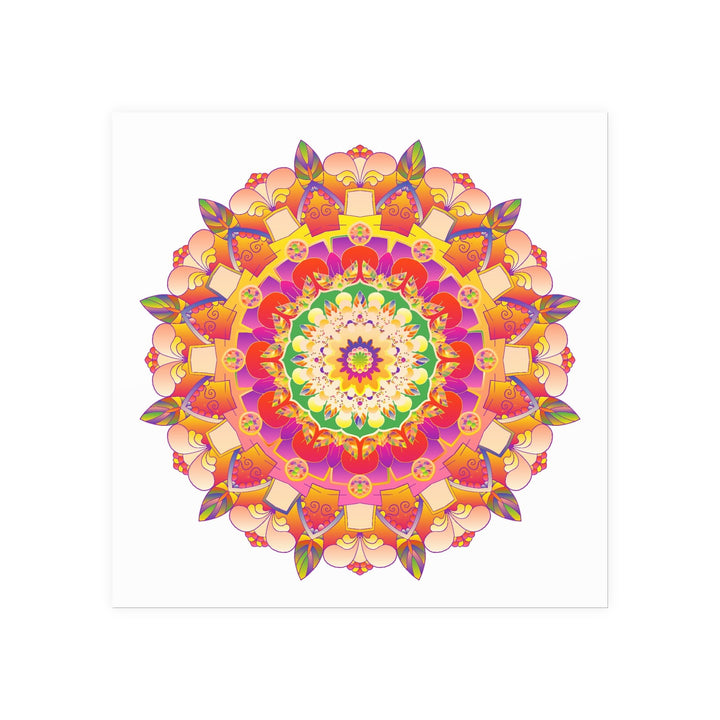 Vibrant Mandala Poster - Colorful Floral Art Poster - Blululi