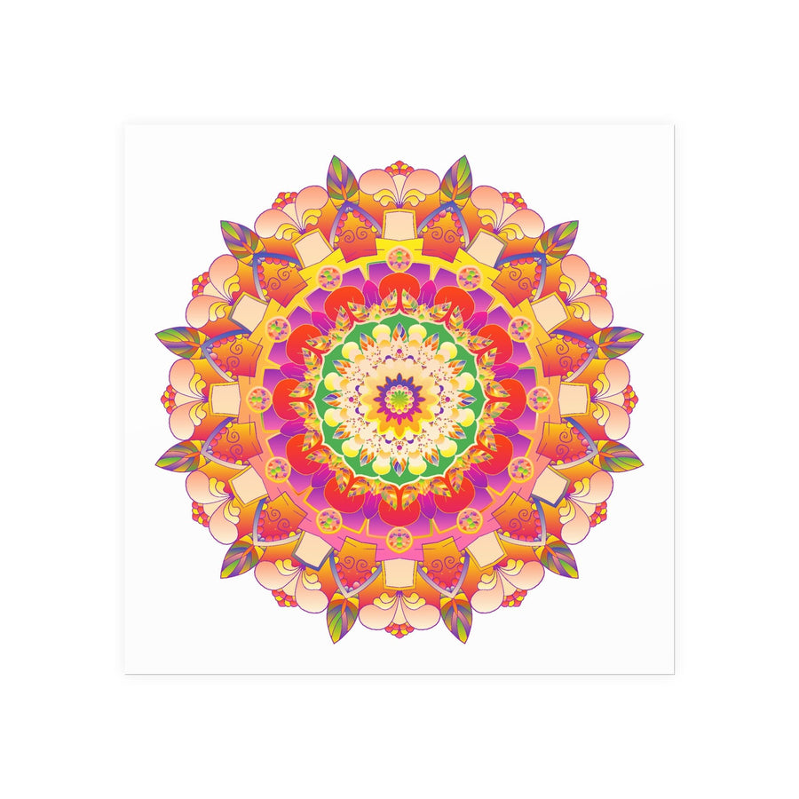 Vibrant Mandala Poster - Colorful Floral Art Poster - Blululi