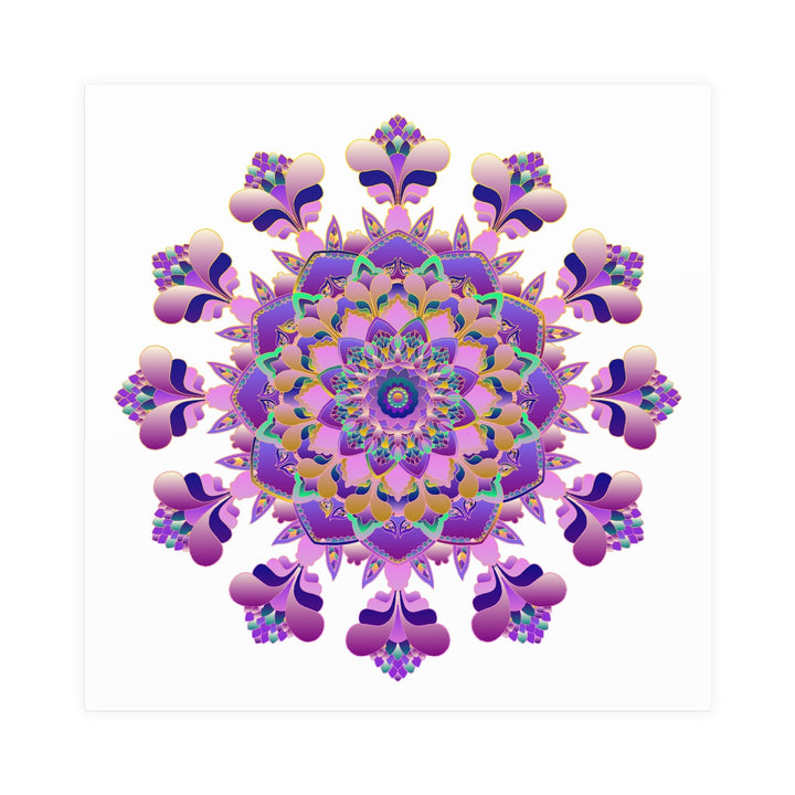 Vibrant Mandala Poster - Colorful Floral Art Poster - Blululi