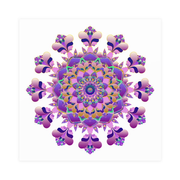 Vibrant Mandala Poster - Colorful Floral Art Poster - Blululi