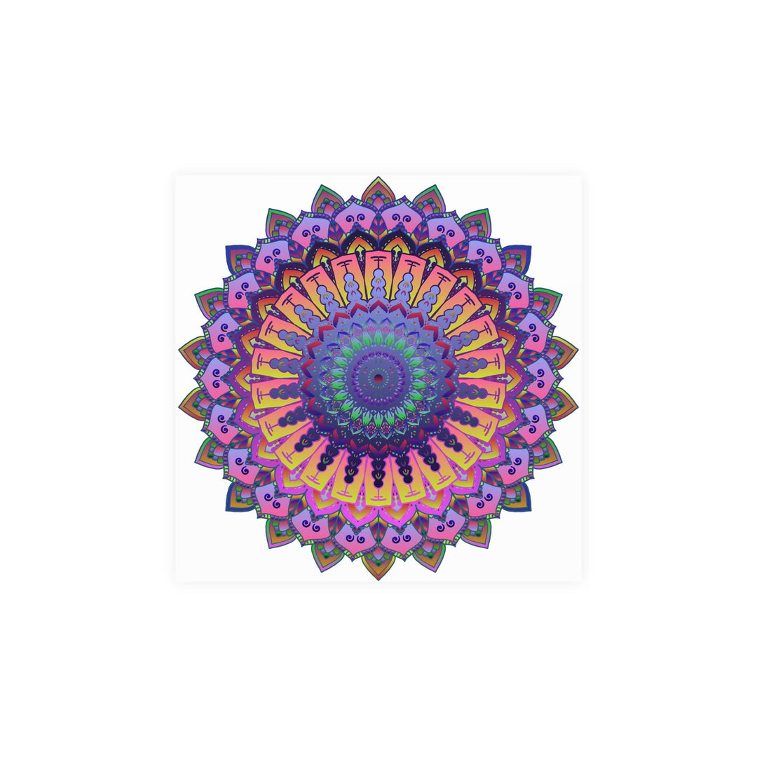 Vibrant Mandala Poster - Colorful Floral Art Poster - Blululi