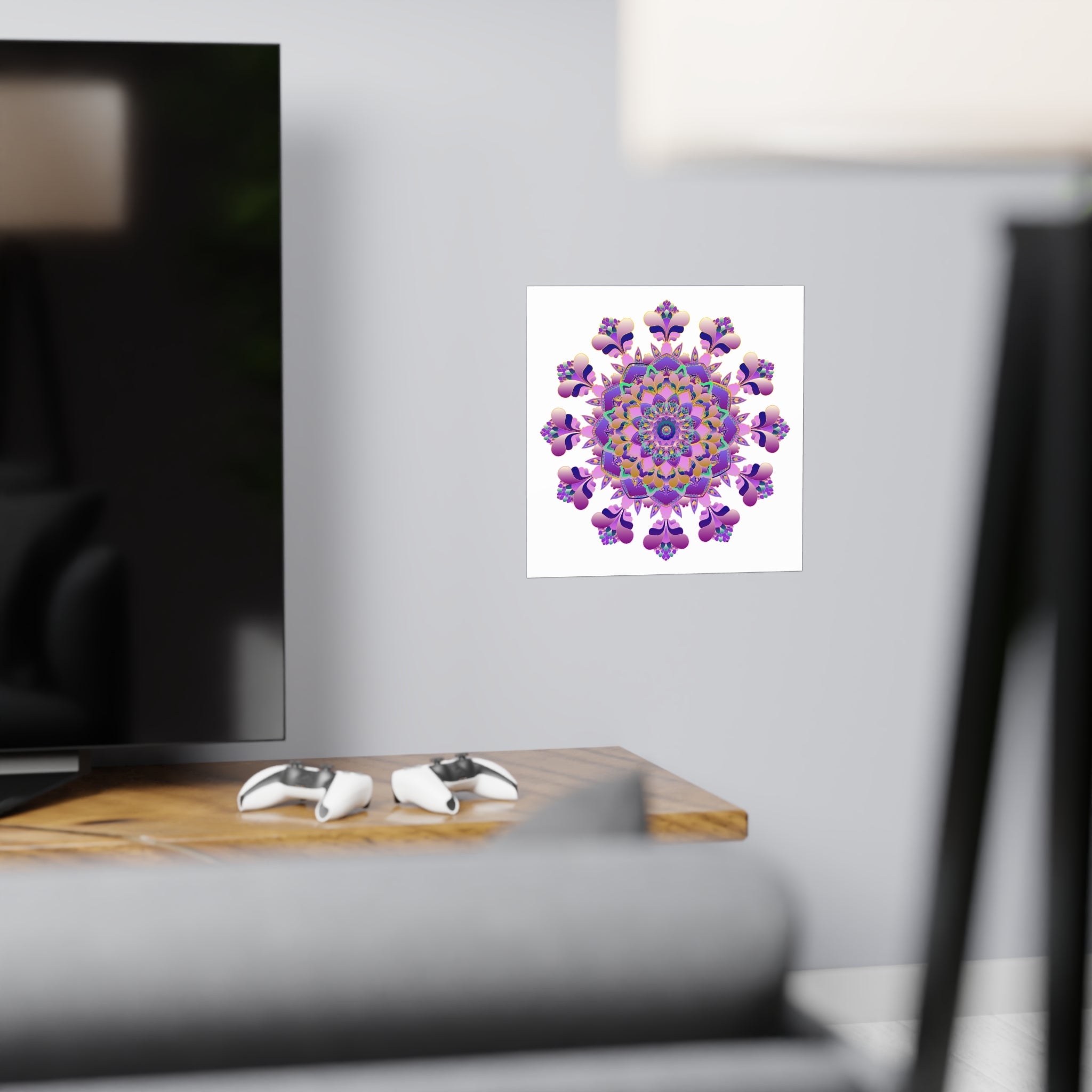 Vibrant Mandala Poster - Colorful Floral Art Poster - Blululi