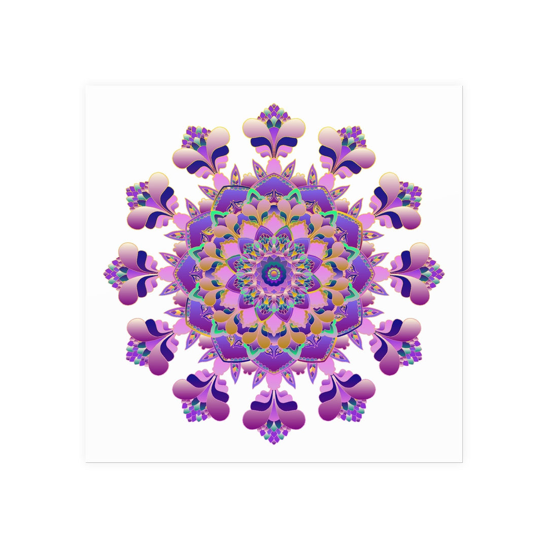 Vibrant Mandala Poster - Colorful Floral Art Poster - Blululi