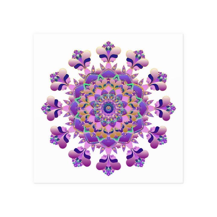 Vibrant Mandala Poster - Colorful Floral Art Poster - Blululi