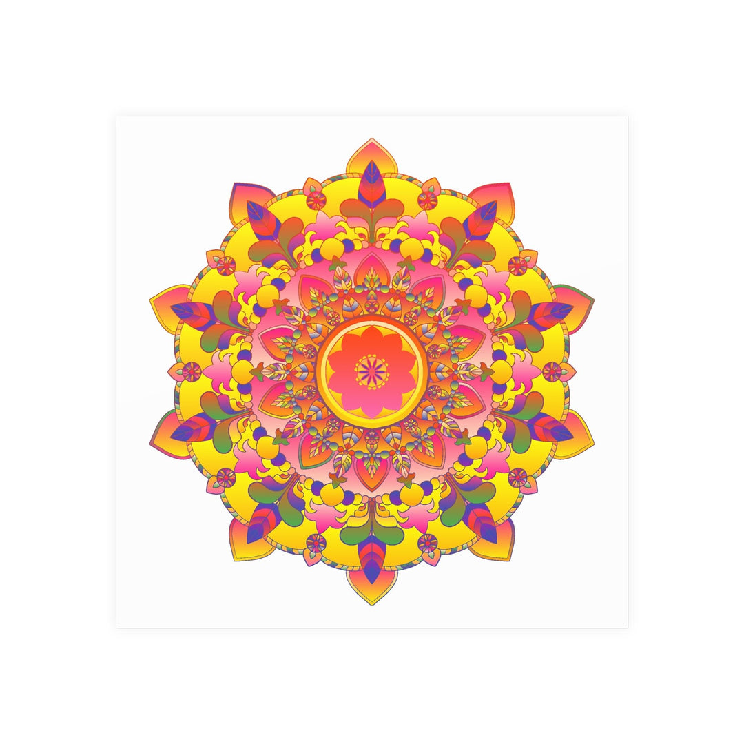 Vibrant Mandala Poster - Colorful Floral Art Poster - Blululi