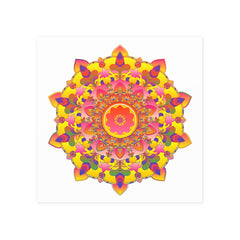 Vibrant Mandala Poster - Colorful Floral Art Poster - Blululi