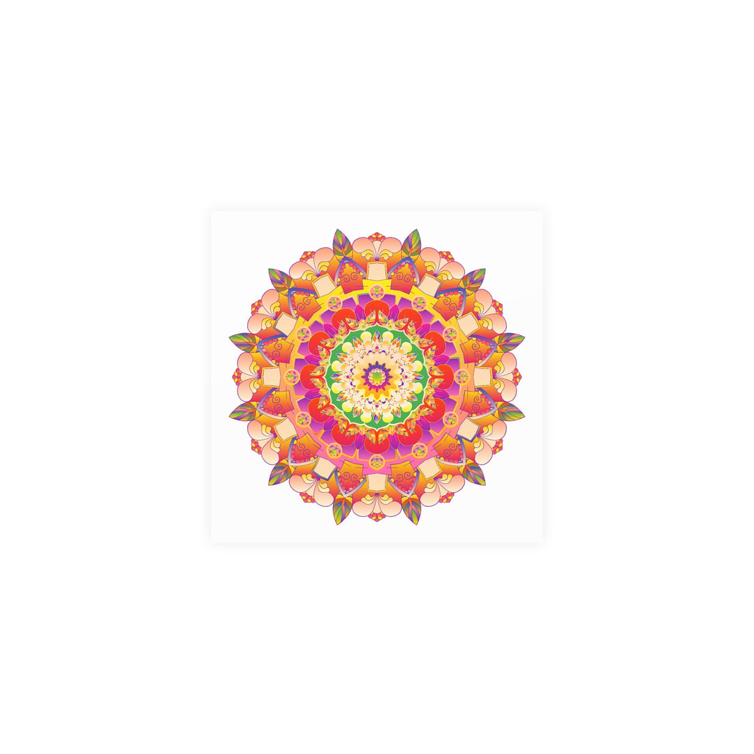 Vibrant Mandala Poster - Colorful Floral Art Poster - Blululi