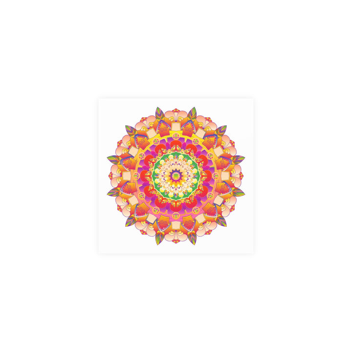 Vibrant Mandala Poster - Colorful Floral Art Poster - Blululi