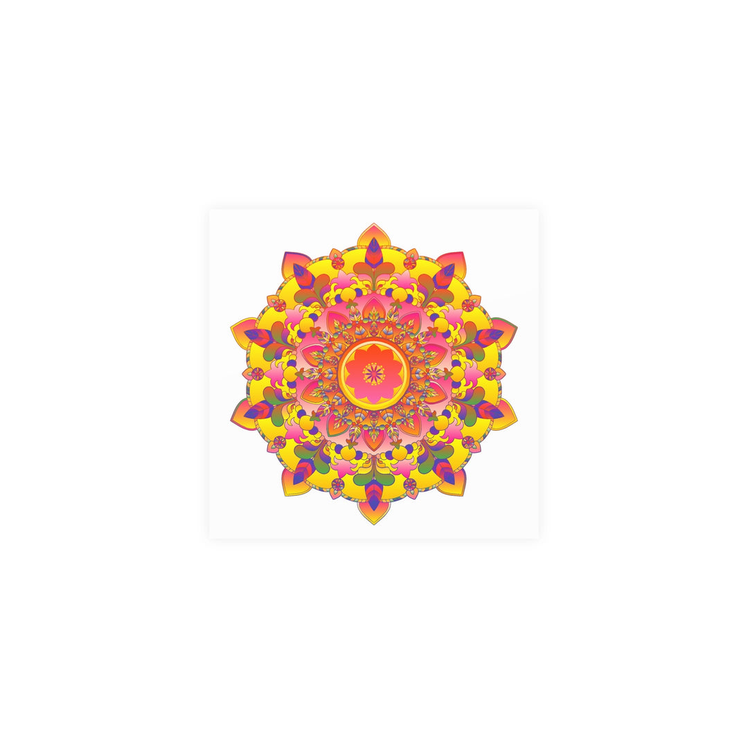 Vibrant Mandala Poster - Colorful Floral Art Poster - Blululi