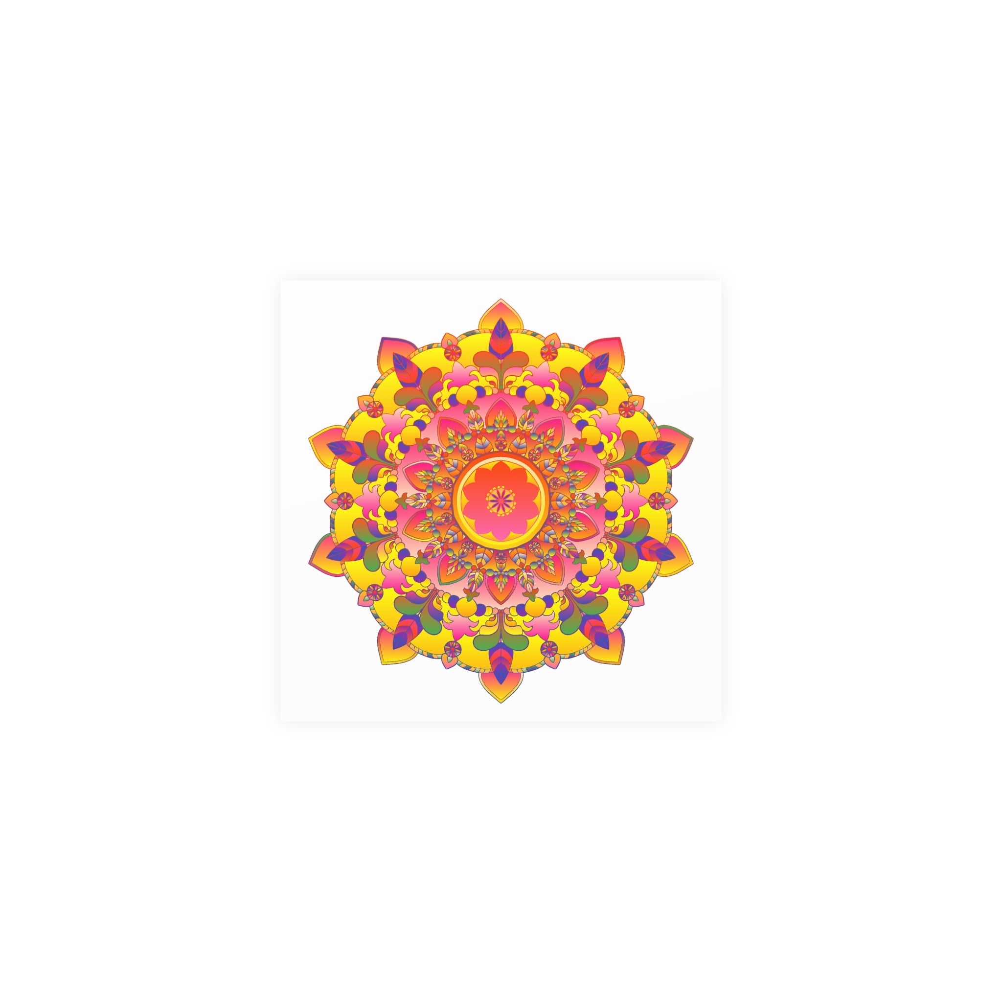 Vibrant Mandala Poster - Colorful Floral Art Poster - Blululi