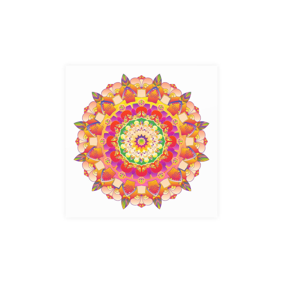 Vibrant Mandala Poster - Colorful Floral Art Poster - Blululi