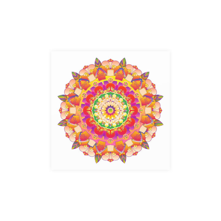 Vibrant Mandala Poster - Colorful Floral Art Poster - Blululi