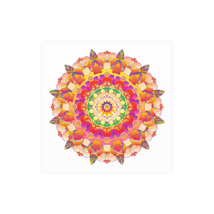 Vibrant Mandala Poster - Colorful Floral Art Poster - Blululi