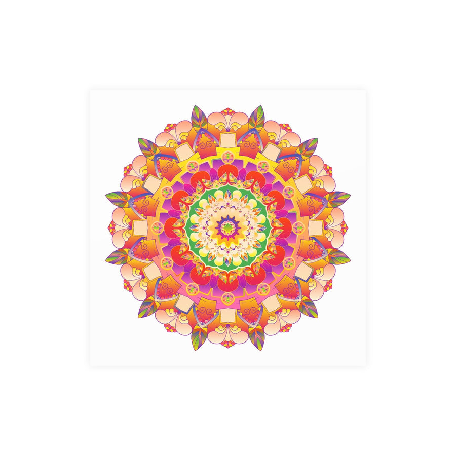 Vibrant Mandala Poster - Colorful Floral Art Poster - Blululi