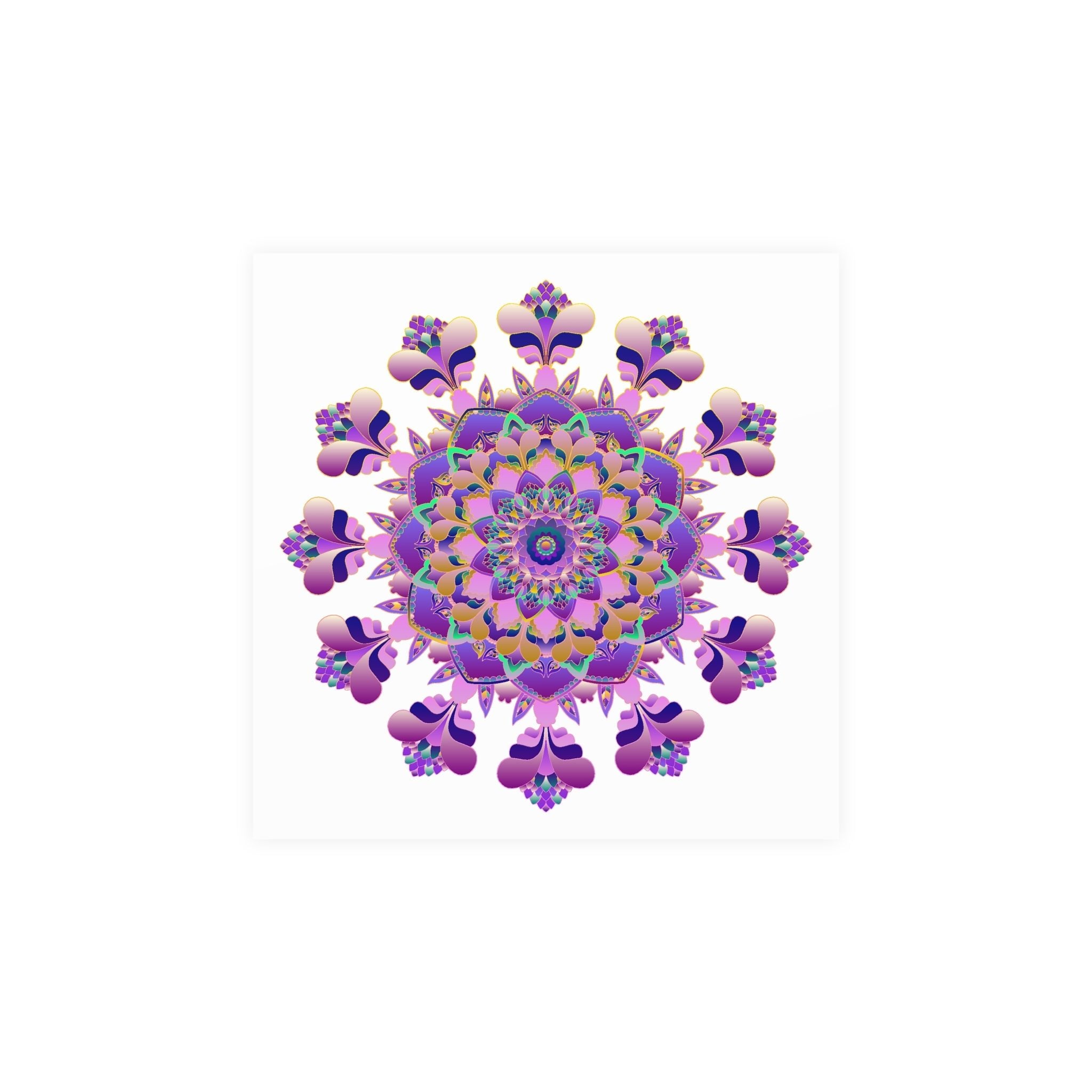 Vibrant Mandala Poster - Colorful Floral Art Poster - Blululi