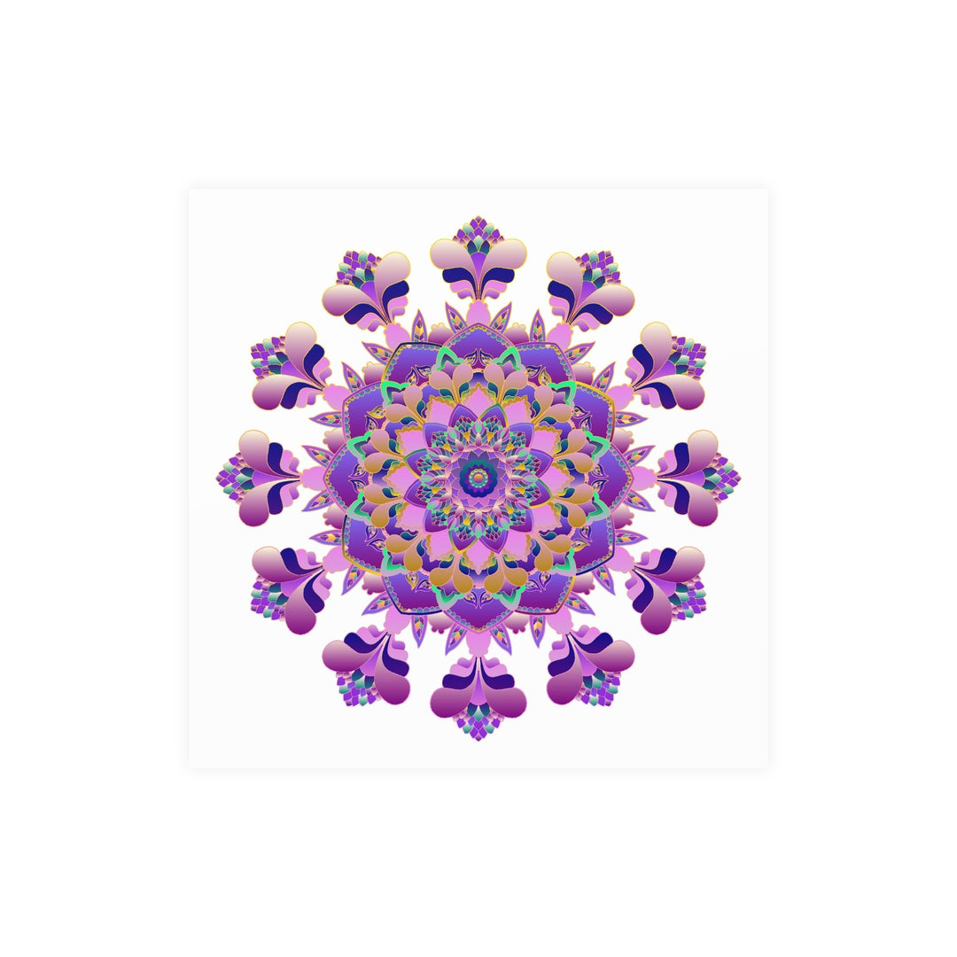 Vibrant Mandala Poster - Colorful Floral Art Poster - Blululi