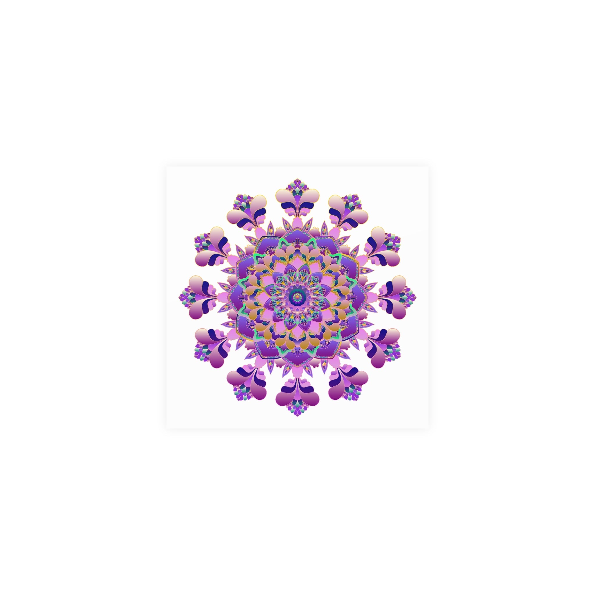 Vibrant Mandala Poster - Colorful Floral Art Poster - Blululi