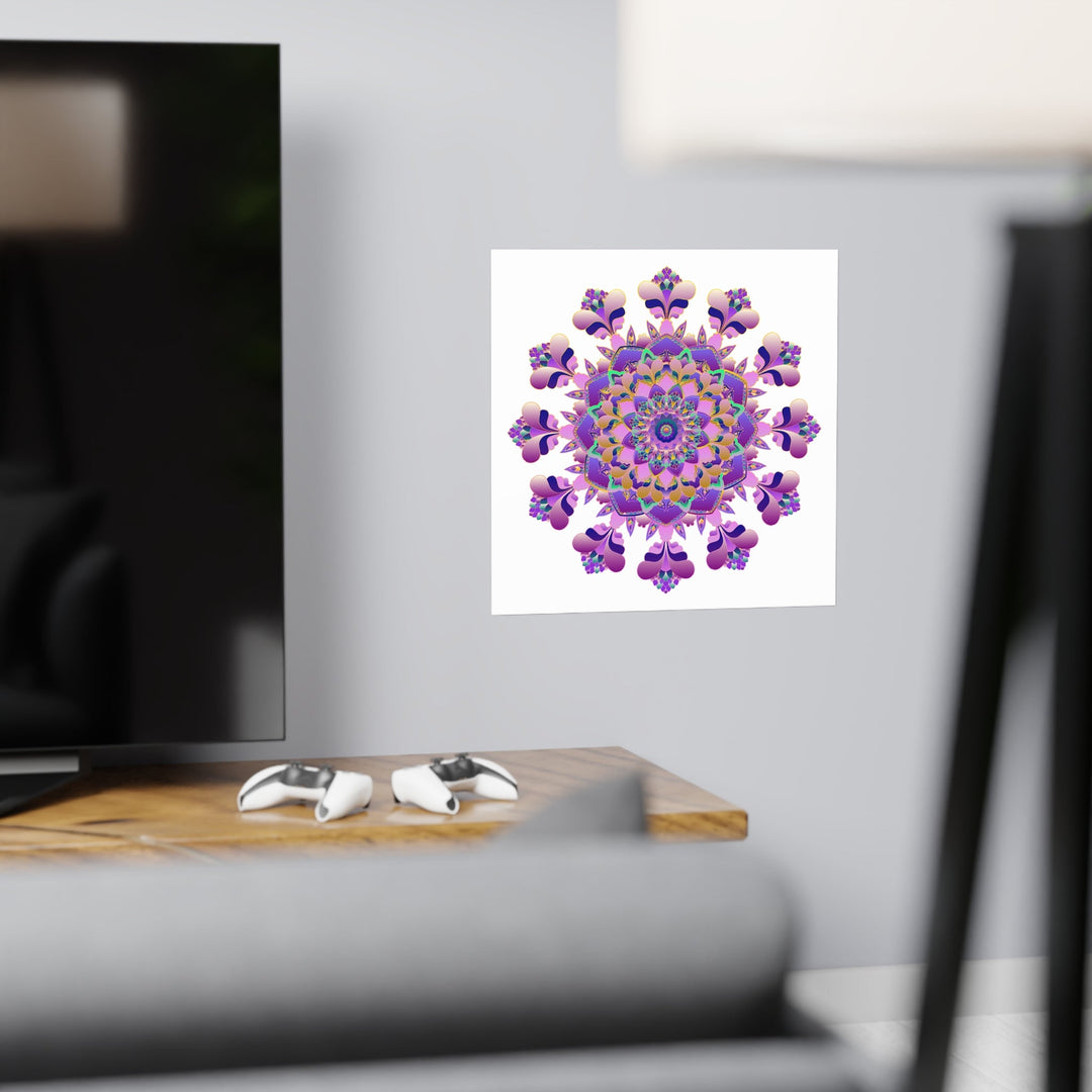 Vibrant Mandala Poster - Colorful Floral Art Poster - Blululi