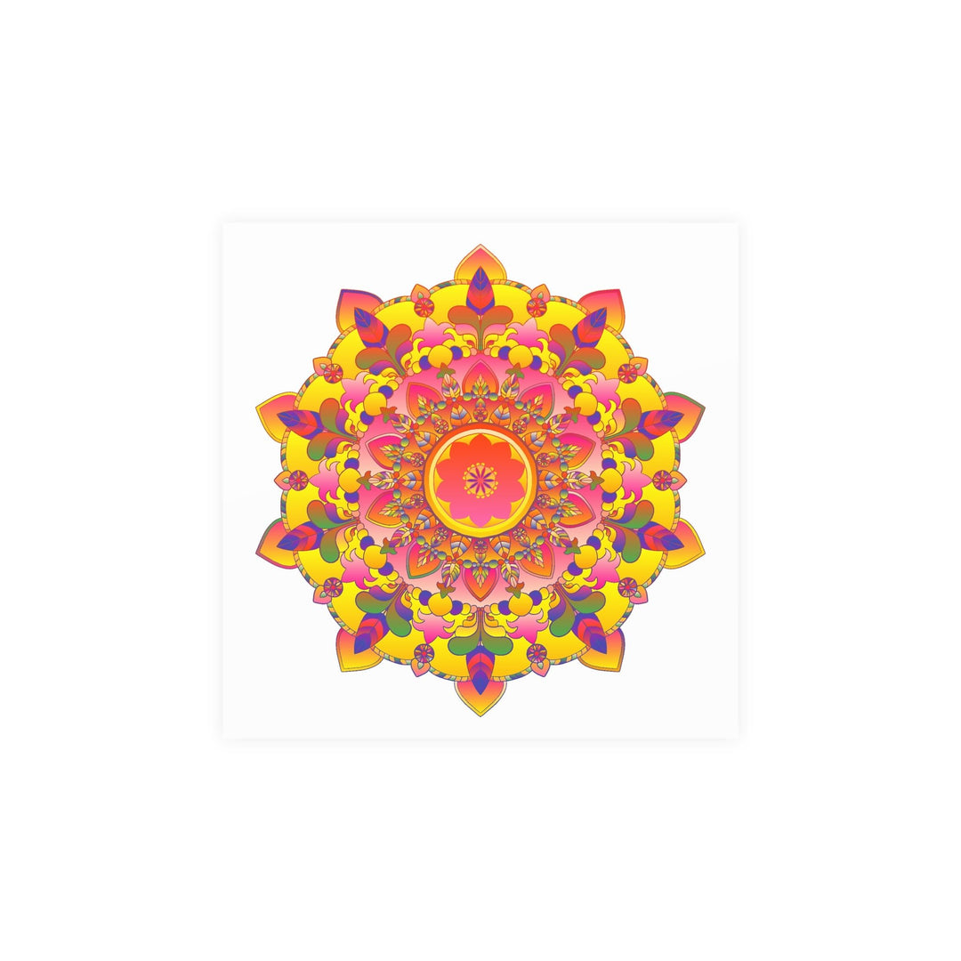 Vibrant Mandala Poster - Colorful Floral Art Poster - Blululi