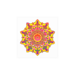 Vibrant Mandala Poster - Colorful Floral Art Poster - Blululi